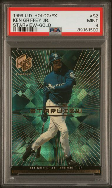 1999 KEN GRIFFEY JR U.D. HOLOGRFX STARVIEW GOLD PSA 9 POP 6 NONE HIGHER