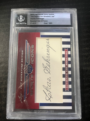 2010 Leaf Sports Icons Update Charlie Gehringer 