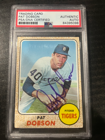 1968 Topps Pat Dobson Auto PSA