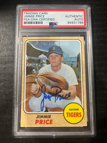 1968 Topps Jimmie “Jim” Price Auto PSA