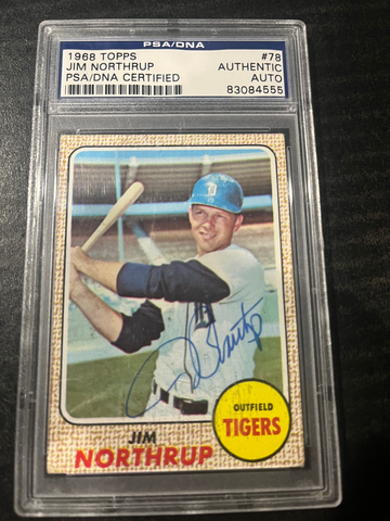 1968 Topps Jim Northrup Auto PSA