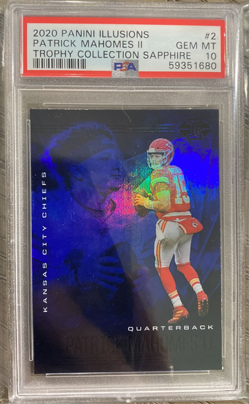2020 Panini Illusions Sapphire Patrick Mahomes PSA 10