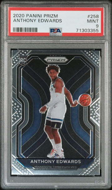 2020-21 Panini Prizm Anthony Edwards #258 PSA 9 Timberwolves
