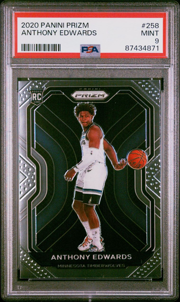 2020-21 Panini Prizm Anthony Edwards #258 PSA 9 Timberwolves