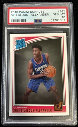 2018-19 Donruss Shai Gilgeous-Alexander #162 PSA 10 Clippers