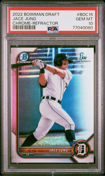 2022 Bowman Draft Jace Jung Refractor #BDC15 PSA 10 Tigers