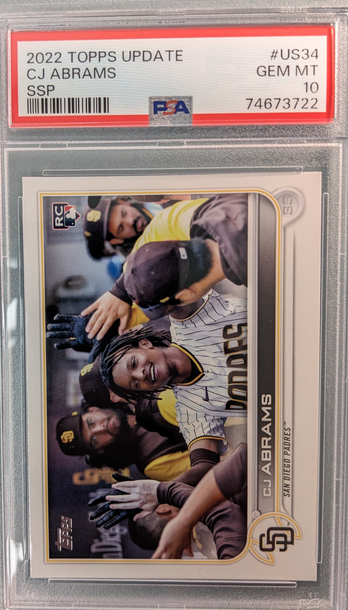 2022 Topps Update SSP RC CJ Abrams PSA 10 #US34 Image Variation Rookie SP