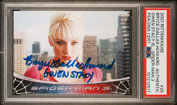2007 Rittenhouse Auto Bryce Dallas Howard Spider-Man 3 Signed Gwen Stacy PSA/DNA