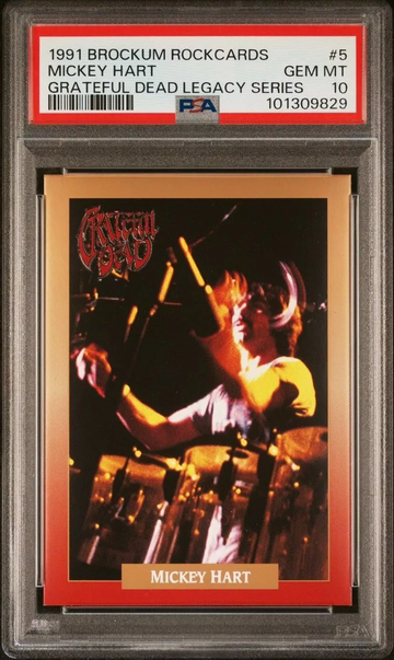 1991 Rockcards Brockum #5 Mickey Hart PSA 10 Grateful Dead Legacy Series