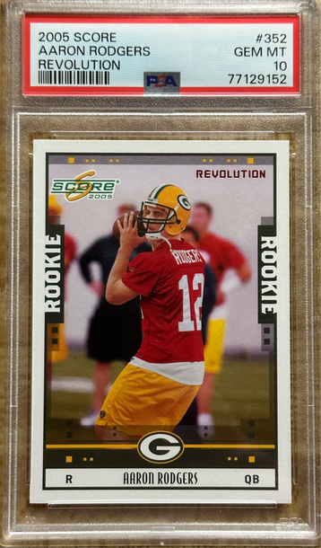 2005 Score Aaron Rodgers Revolution Rookie Card RC #352 PSA 10 Gem Mint *pop 10