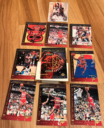 1994 Upper Deck Basketball Heroes Micheal Jordan 37-45 10 Card Commemorative Set