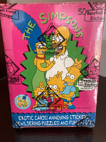 1990 Topps The Simpsons Unopened Wax Box BBCE Authenticated 