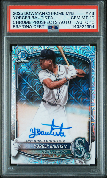 Yorger Bautista 2025 Bowman Chrome Mega Box #BMA-YB Prospect PSA 10 Auto 10