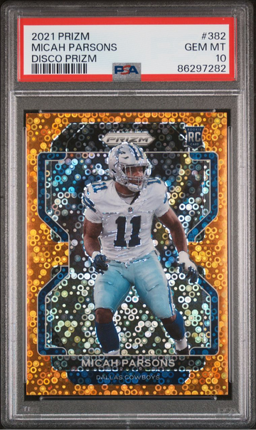 2021 Panini Prizm Micah Parsons Orange Disco PSA 10!
