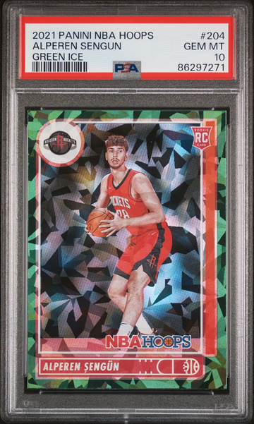 2021 Panini Hoops Alperen Sengun Green Ice PSA 10!  pop 2