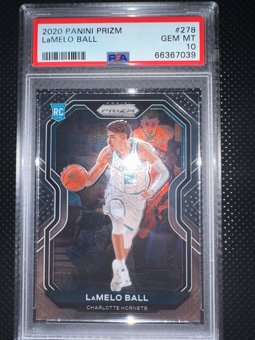 2020 Panini Prizm LaMelo Ball Rookie Hornets RC #278 PSA 10