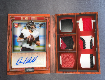 2022 Playbook Football Booklet Rookie Desmond Ridder 12/99 RC Patch Auto🔥💯🔥