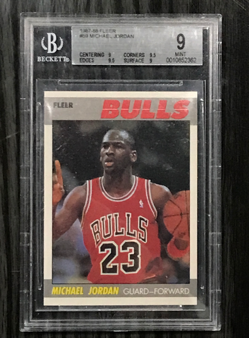 1987-88 Fleer Michael Jordan BGS 9 w. 2 9.5’s
