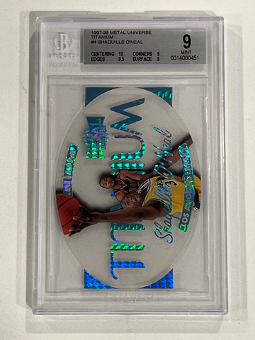 1997-98 Metal universe Titanium Shaquille O’Neal BGS 9 