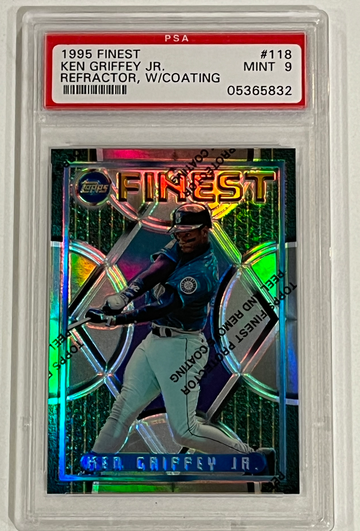 1995 Topps finest #118 Refractor Ken Griffey Jr. w/Coating PSA 9 