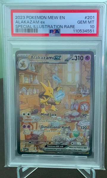 2023 Pokemon 151 Mew Alakazam EX Special Illustration Rare #201 PSA 10