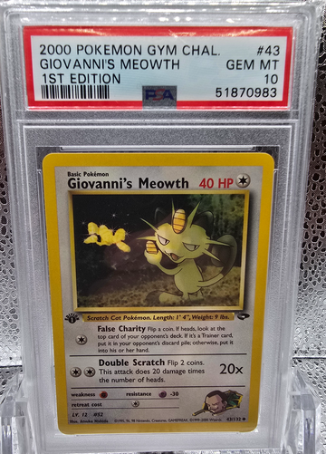 2000 Pokemon Giovannis Meowth PSA 10