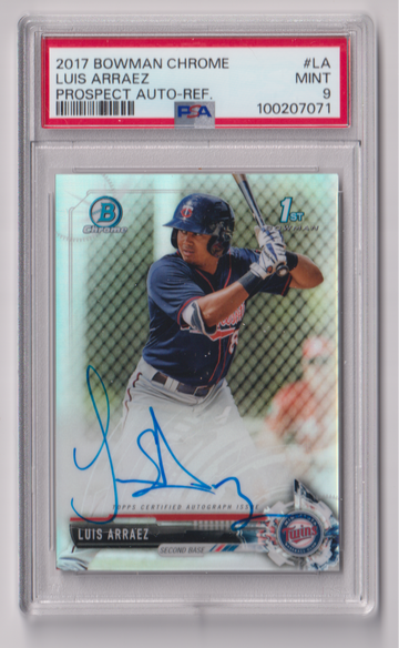 2017 Bowman Chrome Luis Arraez prospect auto refractor