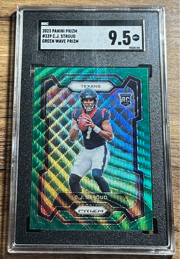 2023 CJ Stroud Panini Prizm Green Wave Rookie SGC 9.5 #339 RC Texans