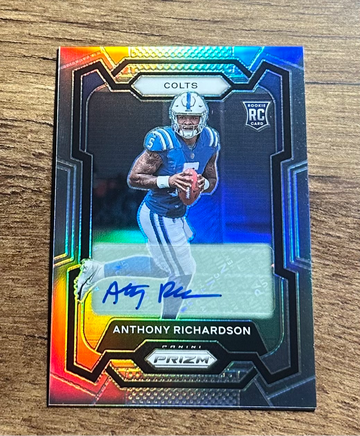2023 Anthony Richardson Panini Prizm Silver Rookie Auto #343 RC Autograph