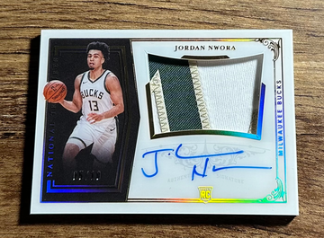 2020-21 Jordan Nwora Panini National Treasures Crossover Rookie Patch Auto /10 RPA GOLD Autograph