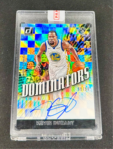 2019-20 Kevin Durant Panini Donruss Dominators Holo On Card Auto /99 SEALED Signatures Autograph