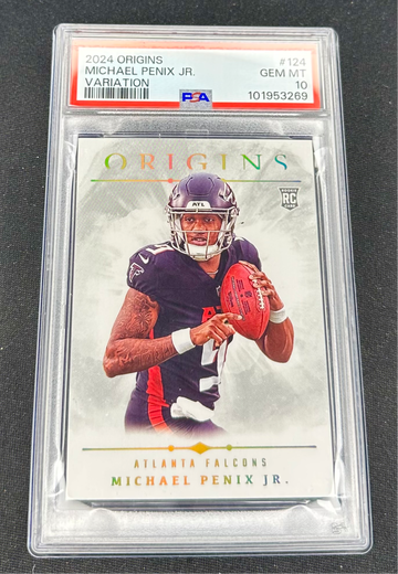 2024 Michael Penix JR Panini Origins White Variation Rookie Silver PSA 10 #124 RC J.R.