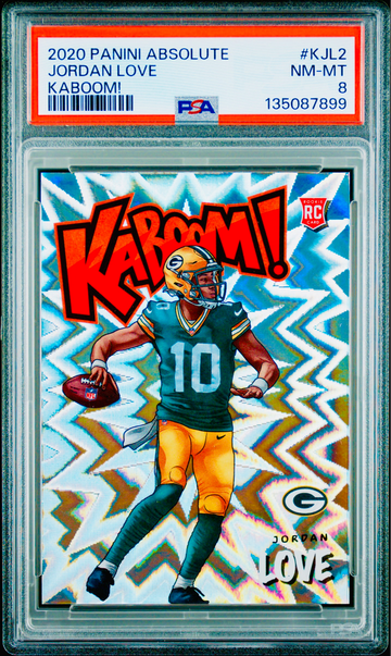 2020 Jordan Love Panini Absolute Kaboom Vertical Rookie PSA 8 #K-JL2 Holo SP RC Kaboom!