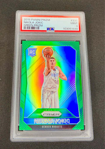 2015 Nikola Jokic Panini Prizm Green Rookie PSA 9 #335 RC Joker POP 71 SP
