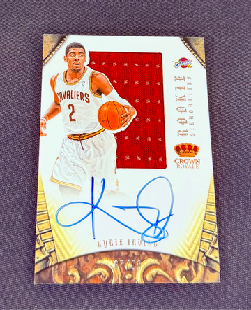 2012 Kyrie Irving Panini Preferred Crown Royale Silhouttes Rookie Patch Auto /99 RPA #327 Autograph Jersey