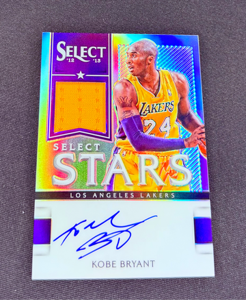 2012 Kobe Bryant Panini Select Stars Silver Prizm Patch Jersey Auto /99 #2 Autograph SP Signature