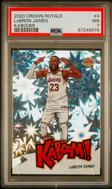 2020 Lebron James Panini Crown Royale Kaboom Holo Vertical PSA 7 #4 KABOOM! SP