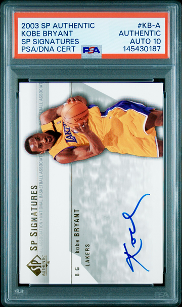 2003 Kobe Bryant SP Authentic Signatures Auto PSA AUTH 10 Autograph Upper Deck UD
