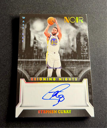 2022 Stephen Curry Panini Noir Black Reigning Nights Gold Auto 5/10 Autograph SP