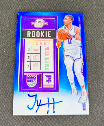 2020 Tyrese Haliburton Panini Contenders Optic Blue Prizm Rookie Auto /49 #125 Ticket Autograph