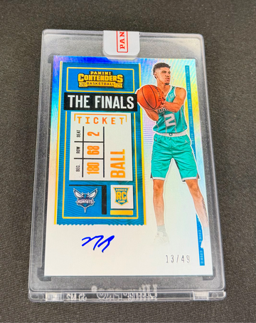 2020 Lamelo Ball Panini Contenders The Finals Rookie Ticket Auto /49 SEALED #125 Autograph SP