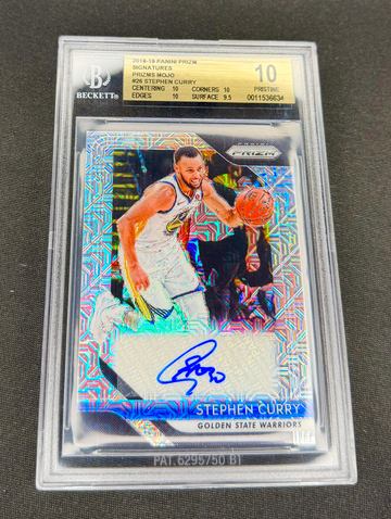 2018 Stephen Curry Panini Prizm Mojo Signatures Auto /25 BGS 10 Autograph SP PRISTINE