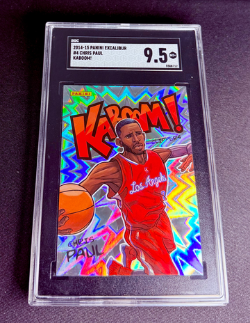 2014 Chris Paul Panini Excalibur Kaboom Vertical SGC 9.5 #4 KABOOM! Holo SP RARE