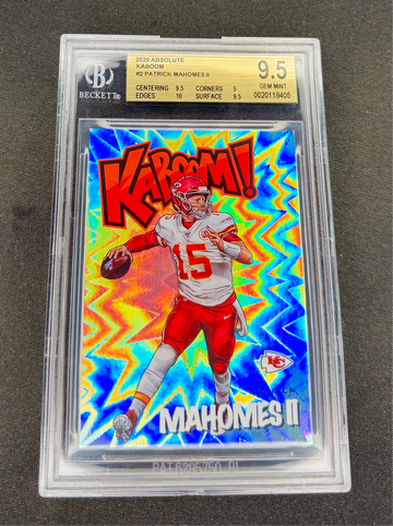2020 Patrick Mahomes II Panini Absolute Kaboom Vertical BGS 9.5 #K-PM KABOOM! SP GEM MINT