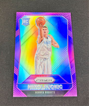 2015 Nikola Jokic Panini Prizm Purple True Rookie 50/99 #335 SP RC Joker Solid