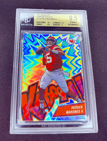 2023 Patrick Mahomes II Panini Absolute Kaboom Vertical BGS 9.5 #K3 KABOOM! Holo SP Football