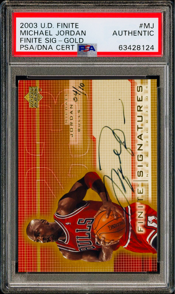 2003 Michael Jordan UD Finite Signatures Auto Gold 4/10 PSA AUTH Autograph SP MJ Upper Deck