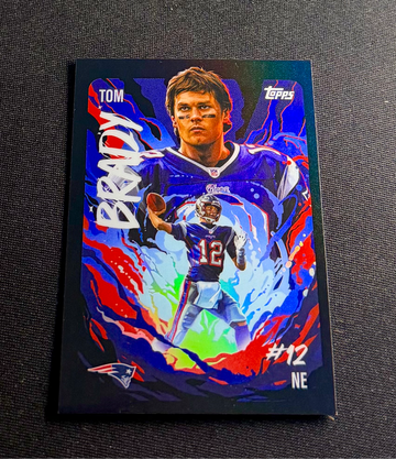 2025 Tom Brady Topps Chrome Ultra Violet Black Artwork #UV-6 Ultraviolet SP RARE