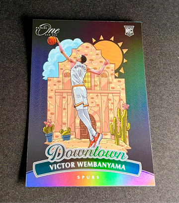 2023 Victor Wembanyama Panini One And One Downtown Vertical Rookie #22 Holo 2 SP WEMBY DOWNTOWN!