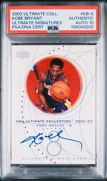 2002 Kobe Bryant UD Ultimate Collection Signatures Auto PSA AUTH 10 Autograph Upper Deck Silver